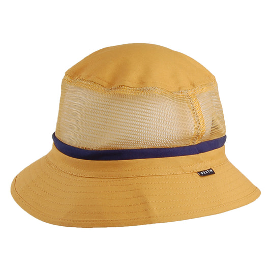 Sombrero de pescador Hardy de malla de Brixton - Mostaza
