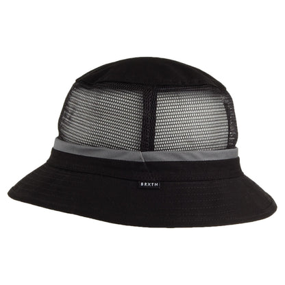 Sombrero de pescador Hardy de malla de Brixton - Negro-Gris