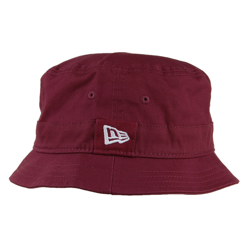 Sombrero de pescador Essential de algodón de New Era - Granate