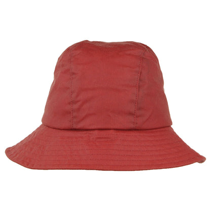 Sombrero de pescador Round Crown Algodón Encerado de Failsworth - Rojo Óxido