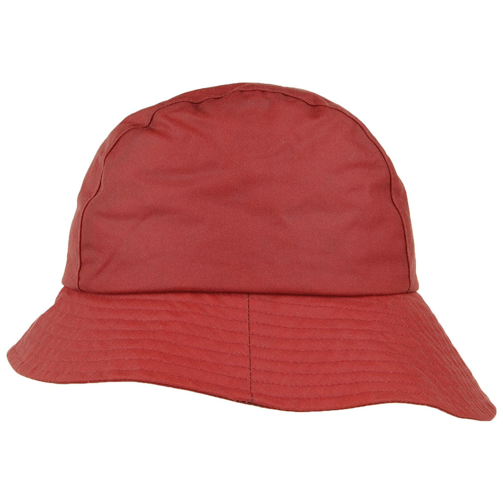 Sombrero de pescador Round Crown Algodón Encerado de Failsworth - Rojo Óxido