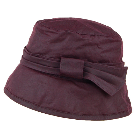 Sombrero de pescador Algodón Encerado con lazo lateral de Failsworth - Merlot