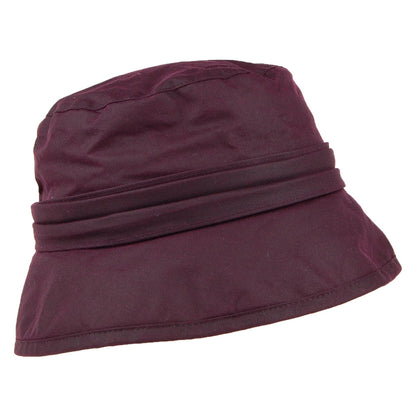 Sombrero de pescador Algodón Encerado con lazo lateral de Failsworth - Merlot