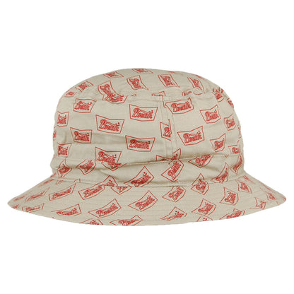 Sombrero de pescador Stith de algodón de Brixton - Crema-Rojo Cardenal