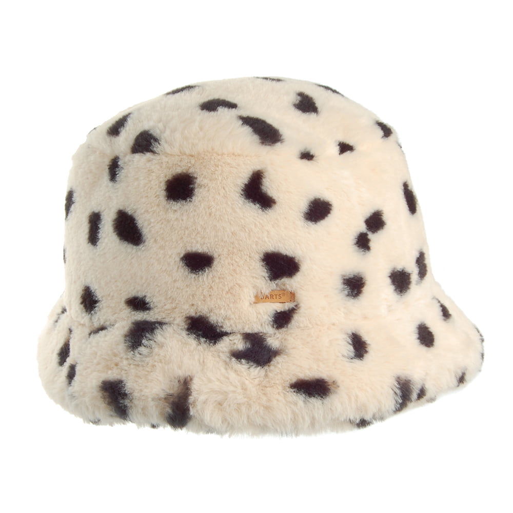 Sombrero de pescador Bretia de piel sintética Dalmata de Barts - Crema-Negro