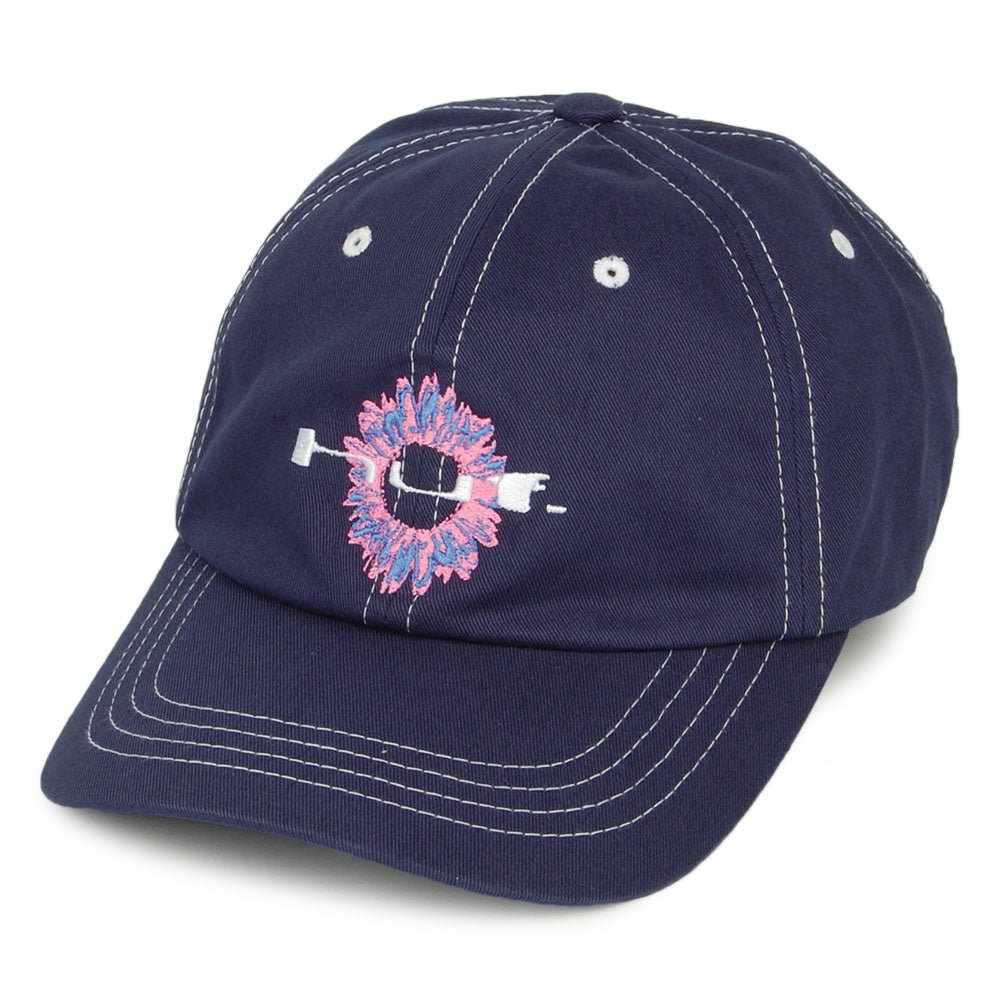 Gorra de béisbol Peaking visera curvada de HUF - Azul Marino Lavado