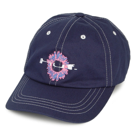 Gorra de béisbol Peaking visera curvada de HUF - Azul Marino Lavado