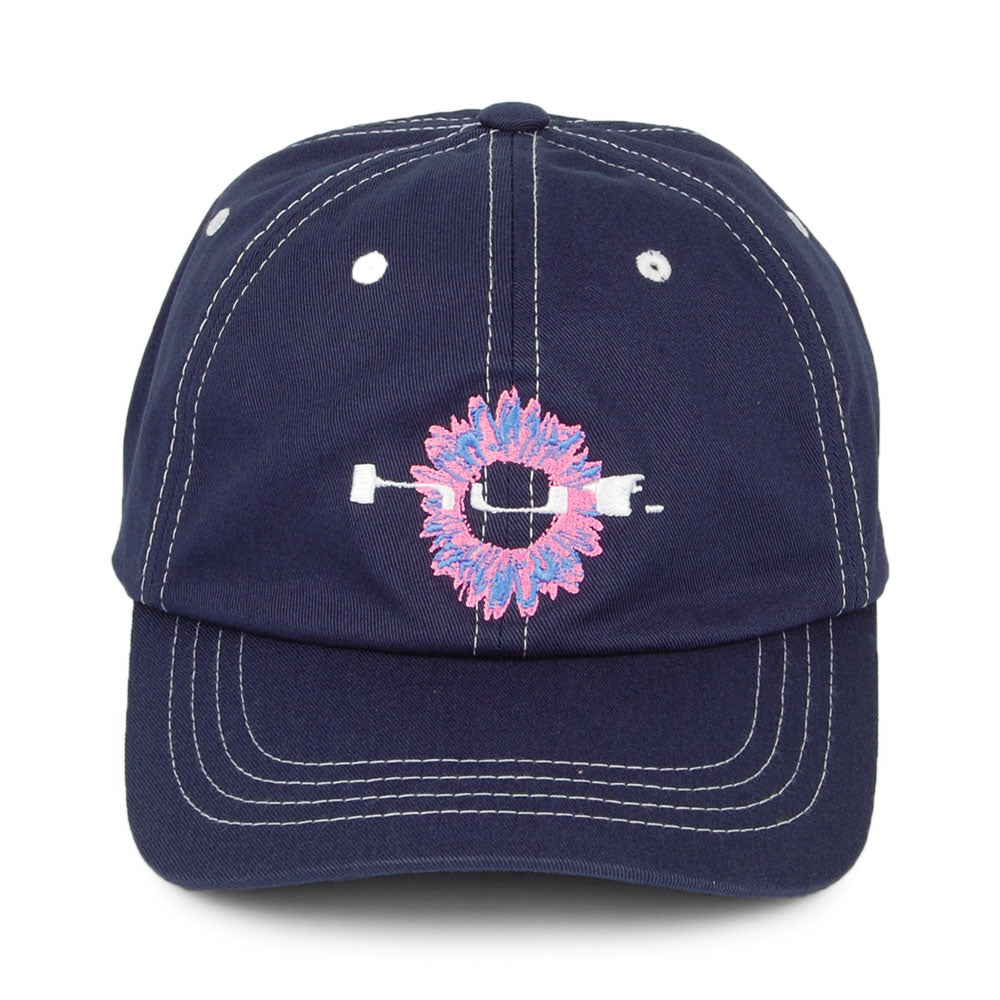 Gorra de béisbol Peaking visera curvada de HUF - Azul Marino Lavado