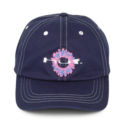 Gorra de béisbol Peaking visera curvada de HUF - Azul Marino Lavado
