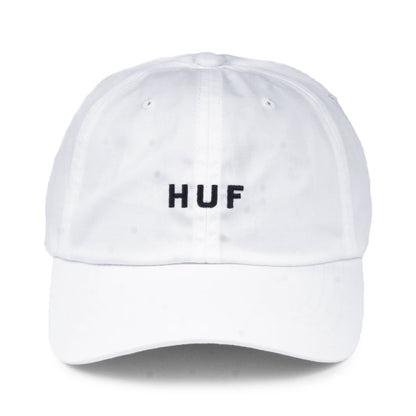 Gorra de béisbol Original Logo visera curvada de algodón de HUF - Blanco