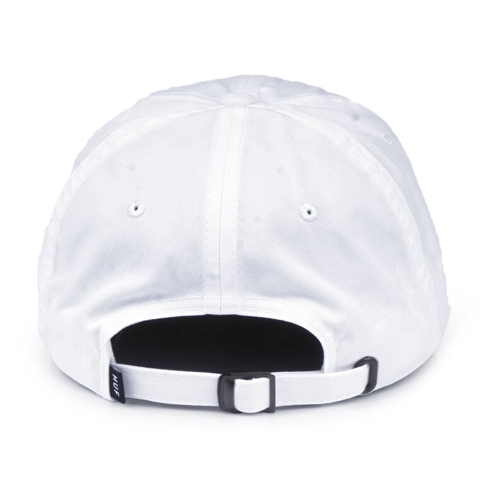 Gorra de béisbol Original Logo visera curvada de algodón de HUF - Blanco