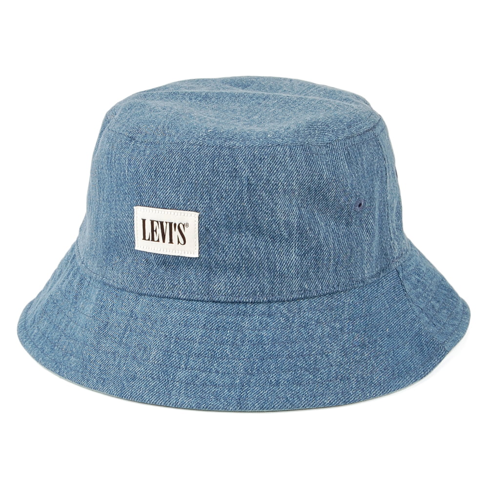 Sombrero de pescador Serif Patch reversible de Levi's - Azul Medio