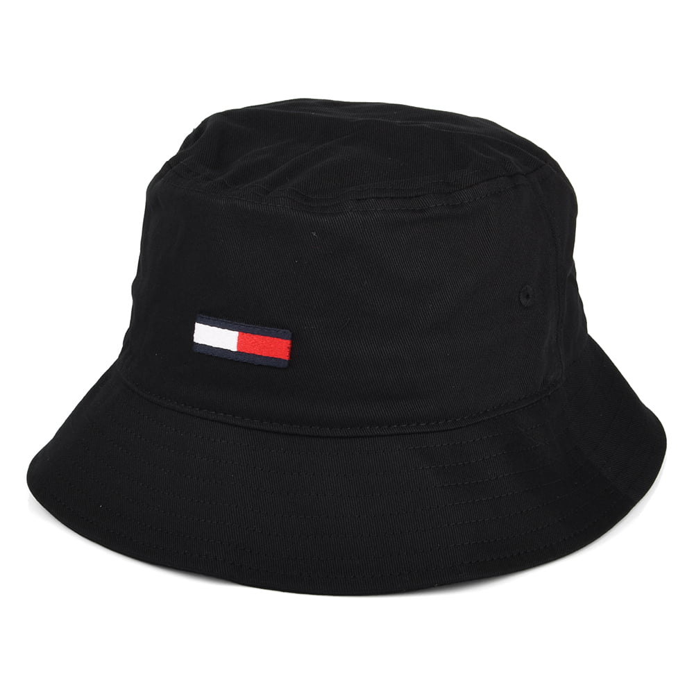 Sombrero de pescador TJM Flag de algodón orgánico de Tommy Hilfiger - Negro