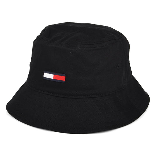 Sombrero de pescador TJM Flag de algodón orgánico de Tommy Hilfiger - Negro