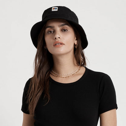Sombrero de pescador Alton plegable de sarga de algodón de Brixton - Negro