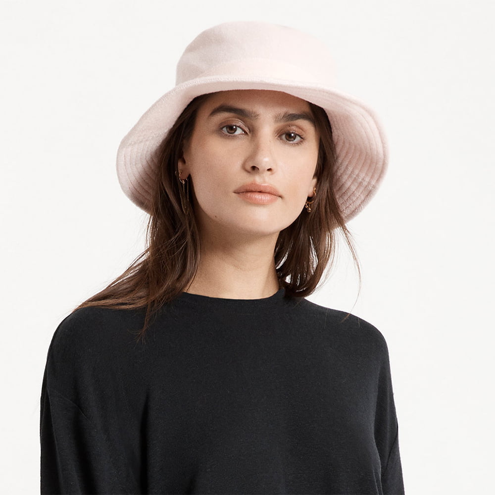 Sombrero de pescador Petra plegable de felpa de Brixton - Rosa Claro