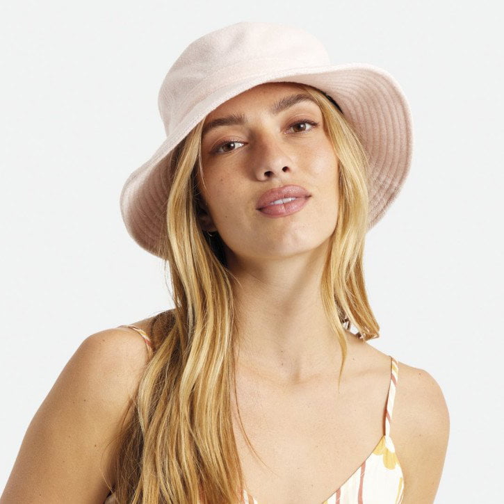 Sombrero de pescador Petra plegable de felpa de Brixton - Rosa Claro
