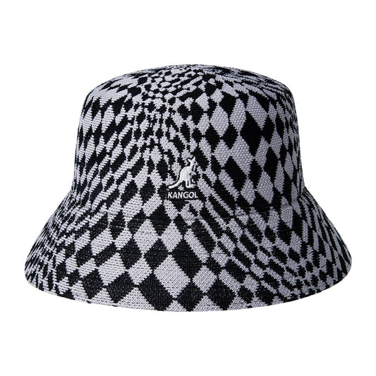 Sombrero de pescador a cuadros de Kangol - Negro-Gris