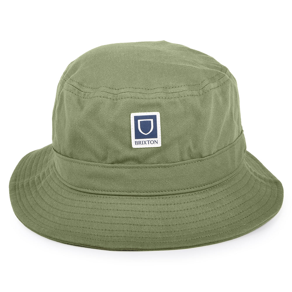 Sombrero de pescador Beta plegable de algodón de Brixton - Verde Oliva