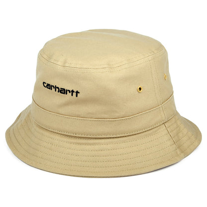 Sombrero de pescador Script de algodón de Carhartt WIP - Marrón Claro