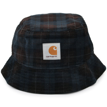Sombrero de pescador de pana a cuadros de Carhartt WIP - Azul Marino-Marrón