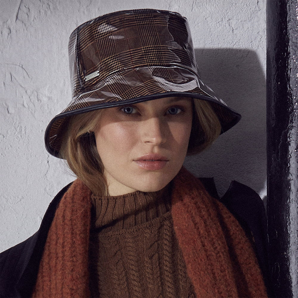 Sombrero de pescador lluvia de Vinyl de Seeberger - Camel