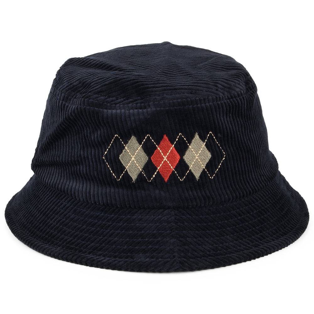 Sombrero de pescador Gramercy plegable de pana de Brixton - Azul Marino Lavado