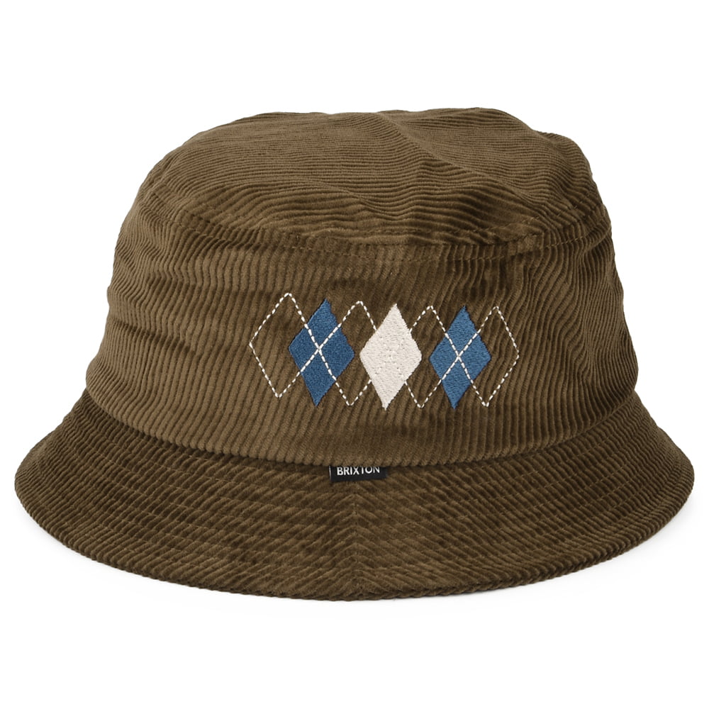 Sombrero de pescador Gramercy plegable de pana de Brixton - Marrón