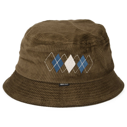 Sombrero de pescador Gramercy plegable de pana de Brixton - Marrón