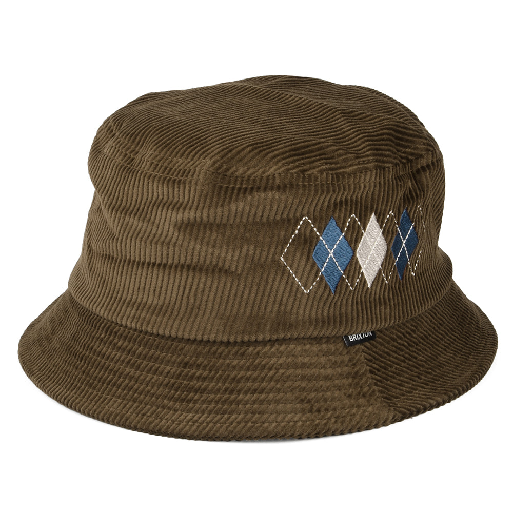 Sombrero de pescador Gramercy plegable de pana de Brixton - Marrón