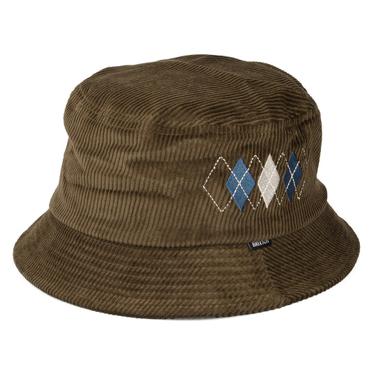 Sombrero de pescador Gramercy plegable de pana de Brixton - Marrón