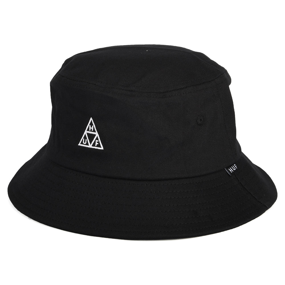 Sombrero de pescador Essentials Triple Triangle Cotton de HUF - Negro
