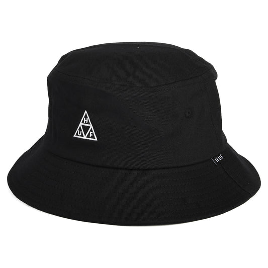 Sombrero de pescador Essentials Triple Triangle Cotton de HUF - Negro