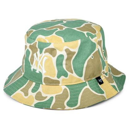 Sombrero de pescador MLB Duck Camo New York Yankees de 47 Brand - Natural-Verde Oliva