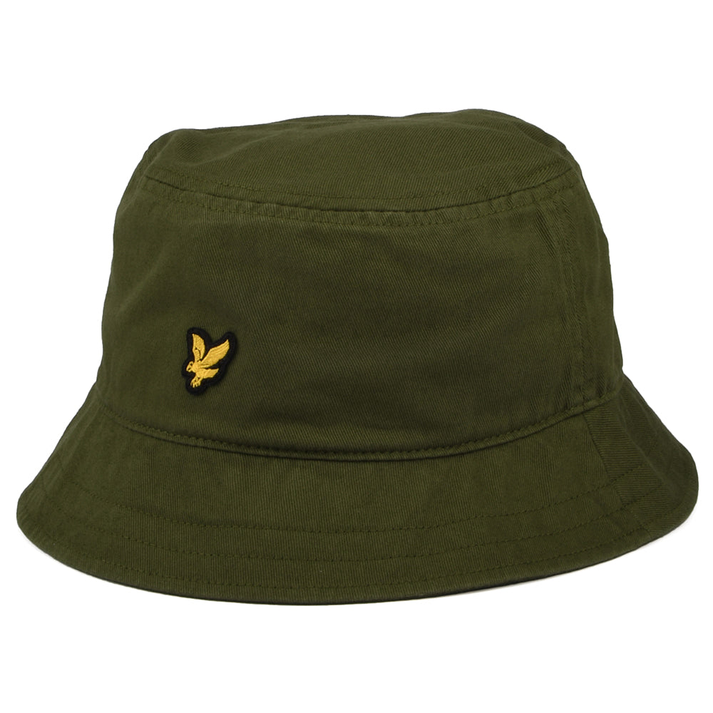 Sombrero de pescador de sarga de algodón de Lyle & Scott - Oliva Oscuro