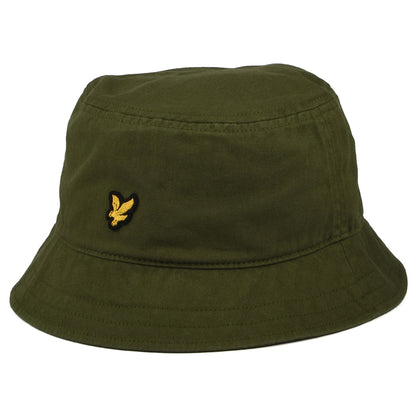 Sombrero de pescador de sarga de algodón de Lyle & Scott - Oliva Oscuro