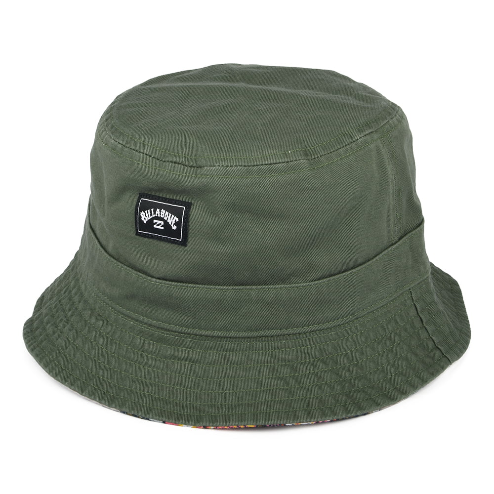 Sombrero de pescador Sundays reversible de algodón de Billabong - Piedra-Oliva