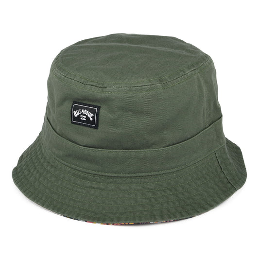 Sombrero de pescador Sundays reversible de algodón de Billabong - Piedra-Oliva