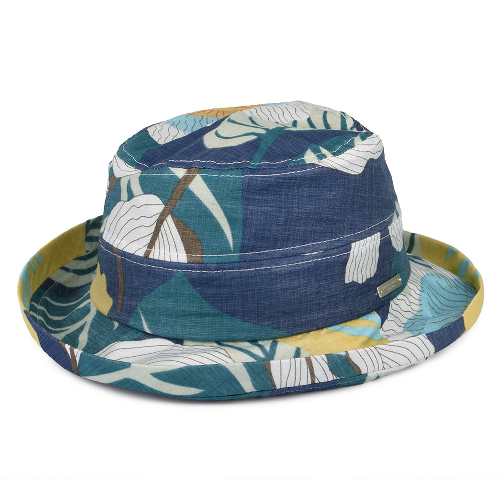 Sombrero de pescador Bolero Floral de Seeberger - Tinta Azul-Multi