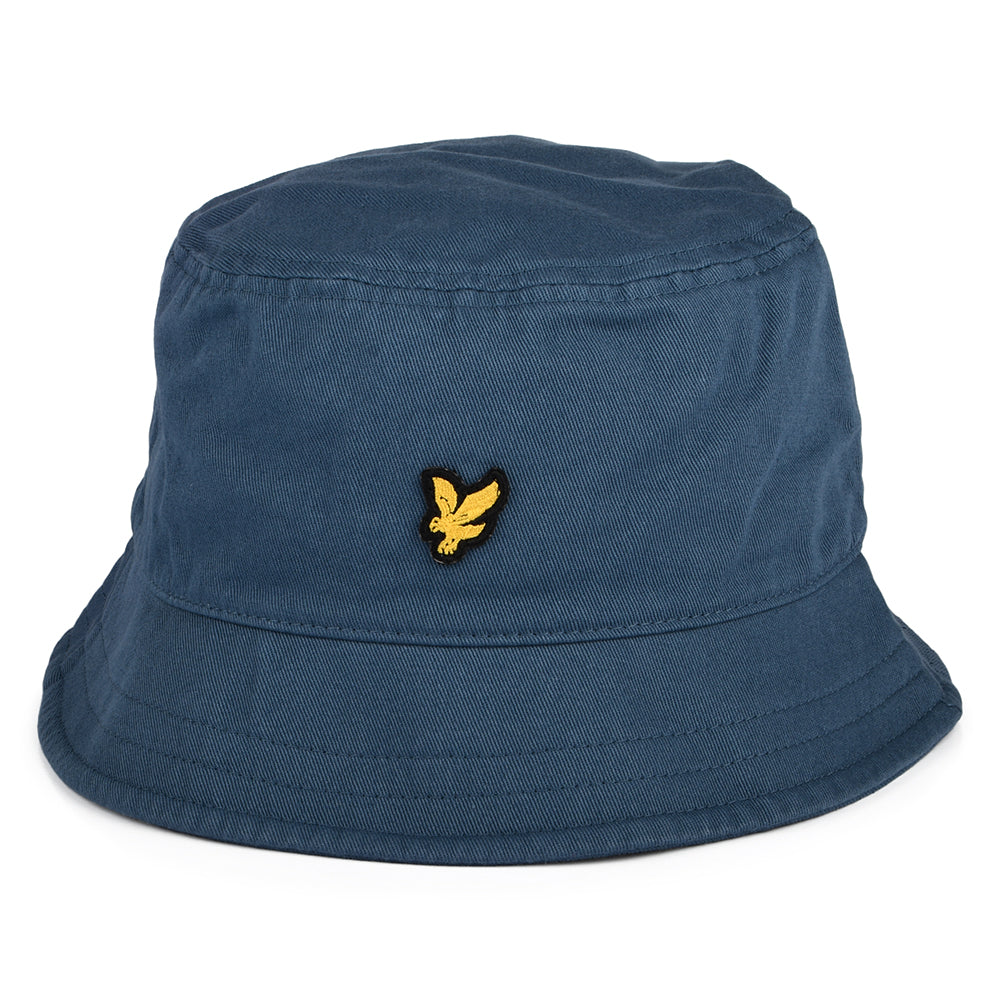 Sombrero de pescador de sarga de algodón de Lyle & Scott - Azul Ahumado