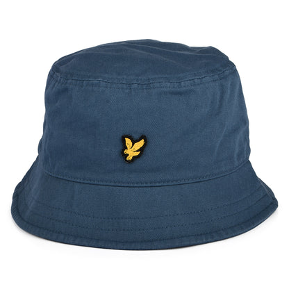 Sombrero de pescador de sarga de algodón de Lyle & Scott - Azul Ahumado