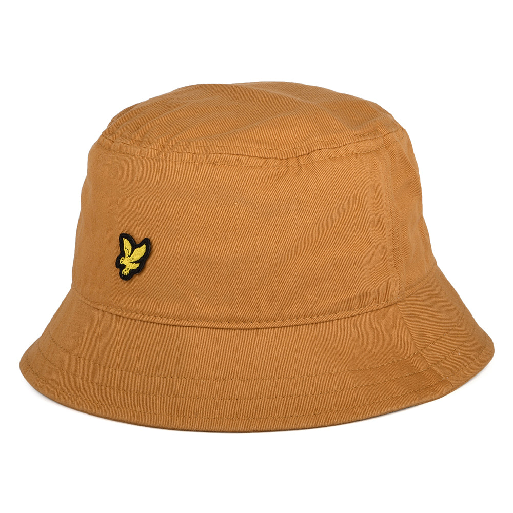 Sombrero de pescador de sarga de algodón de Lyle & Scott - Rojo Óxido