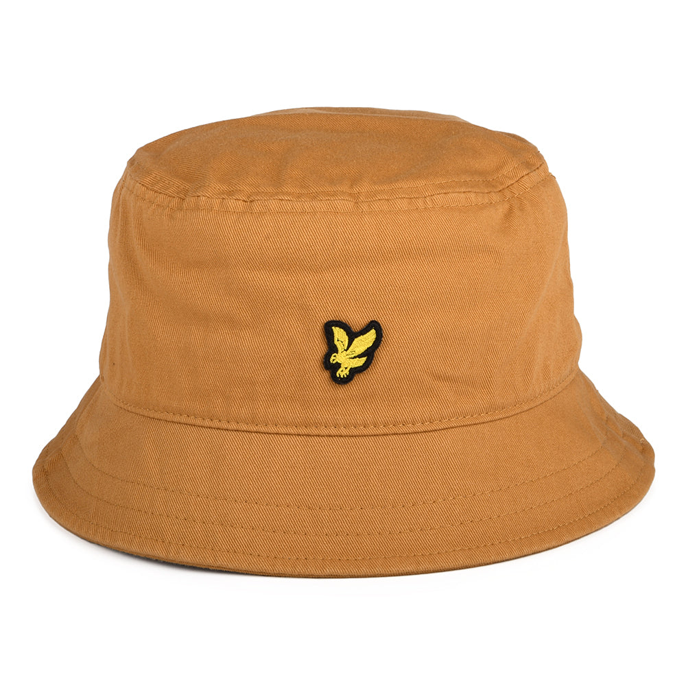 Sombrero de pescador de sarga de algodón de Lyle & Scott - Rojo Óxido