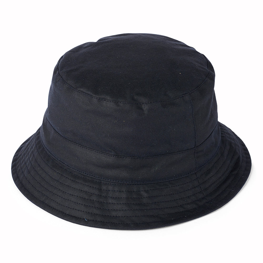 Sombrero de pescador de algodón encerado británico de Failsworth - Azul Marino