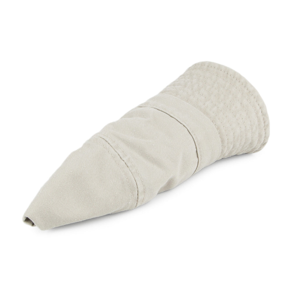 Sombrero de pescador plegable de algodón de Village Hats - Beige Masilla