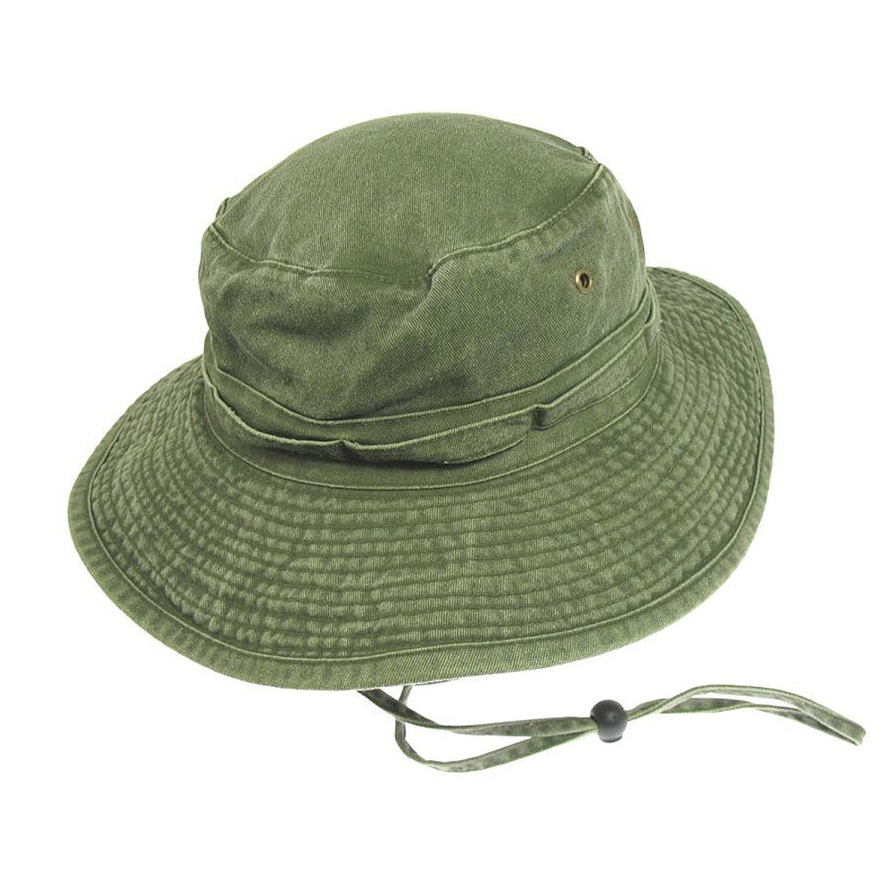 Sombrero Boonie plegable de algodón de Jaxon & James - Verde Oliva