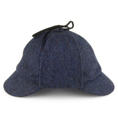 Sombrero Sherlock Holmes de diseño de espiga de Christys - Azul