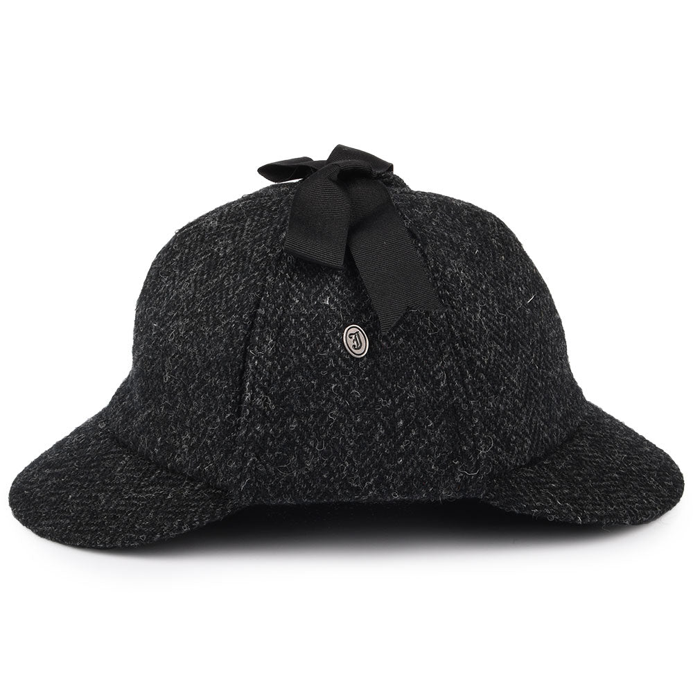 Gorra Sherlock Holmes de HARRIS TWEED de Jaxon & James - Negro-Antracita