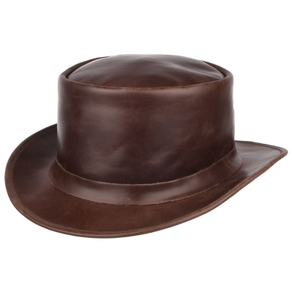 Sombrero de copa de piel de Jaxon & James - Marrón