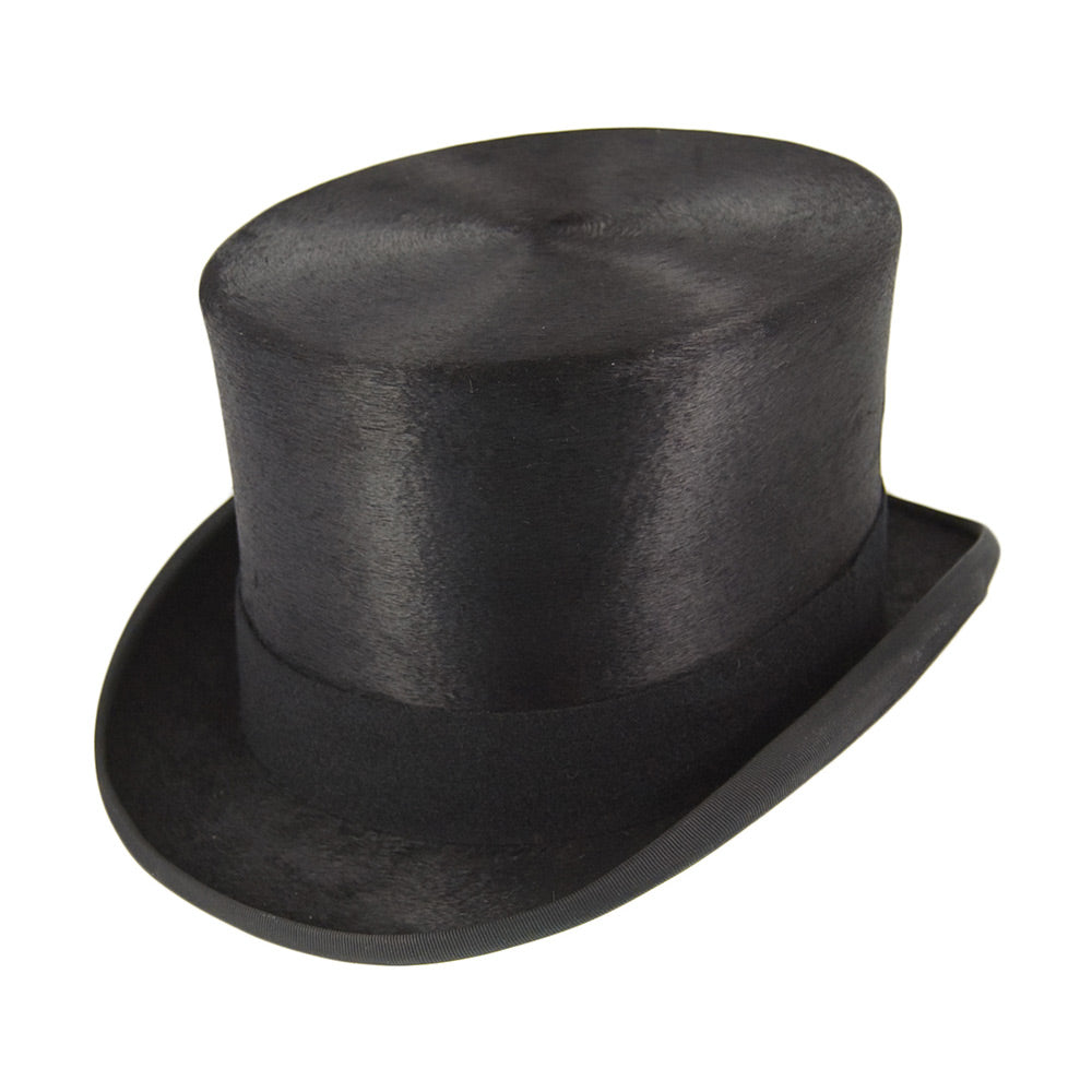 Sombrero de copa alta Melusine de fieltro de piel de Christys - Negro
